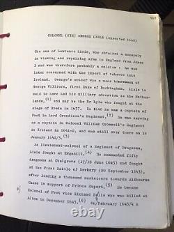 Étrangers à Oxford manuscrit original 1967 Guerre Civile anglaise. Young & Toynbee