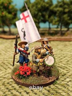 Figures peintes de 28 mm - Compagnie des Piquiers de la Guerre Civile Anglaise - Lamentations de Talbot