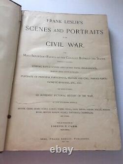 Frank Leslie's Scenes & Portraits Of CIVIL War 1894 Gravures Sur Bois Illustrées