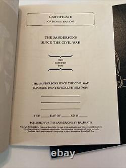 Généalogie de la famille Sanderson : Les Who's Who depuis la Guerre Civile Livres