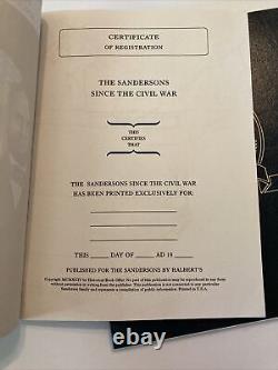 Généalogie de la famille Sanderson : Les incontournables depuis la guerre civile - Livres