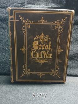 Grand Guerre Civile Vol I & III Ensemble de Livres Historiques Illustrés en Cuir Antique par Tomes 1860