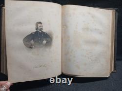 Grand Guerre Civile Vol I & III Ensemble de Livres Historiques Illustrés en Cuir Antique par Tomes 1860