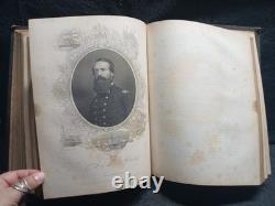 Grand Guerre Civile Vol I & III Ensemble de Livres Historiques Illustrés en Cuir Antique par Tomes 1860