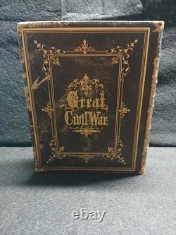 Grand Guerre Civile Vol I & III Ensemble de Livres Historiques Illustrés en Cuir Antique par Tomes 1860
