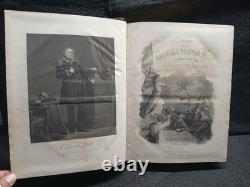 Grand Guerre Civile Vol I & III Ensemble de Livres Historiques Illustrés en Cuir Antique par Tomes 1860