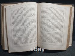 Grand Guerre Civile Vol I & III Ensemble de Livres Historiques Illustrés en Cuir Antique par Tomes 1860