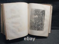 Grand Guerre Civile Vol I & III Ensemble de Livres Historiques Illustrés en Cuir Antique par Tomes 1860