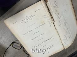 Guerre Civile 1861 BIBLE en ANGLAIS ANTIQUE ANCIEN & NOUVEAU TESTAMENTS Americana