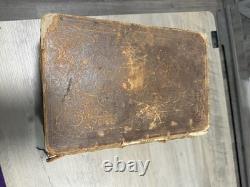Guerre Civile 1861 BIBLE en ANGLAIS ANTIQUE ANCIEN & NOUVEAU TESTAMENTS Americana