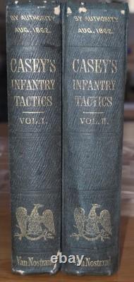 Guerre Civile 1862 Tactiques d'Infanterie de Casey Vol I & II Manuels de l'Armée des États-Unis