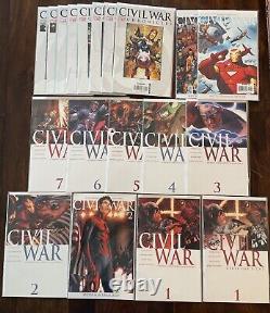 Guerre Civile 1-7 Complet avec Beaucoup de Suppléments 2006 NM Millar, McNiven, Marvel
