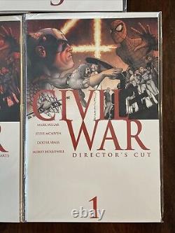 Guerre Civile 1-7 Complet avec Beaucoup de Suppléments 2006 NM Millar, McNiven, Marvel