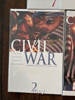 Guerre Civile 1-7 Complet avec Beaucoup de Suppléments 2006 NM Millar, McNiven, Marvel