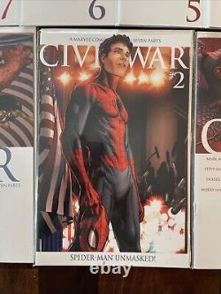 Guerre Civile 1-7 Complet avec Beaucoup de Suppléments 2006 NM Millar, McNiven, Marvel