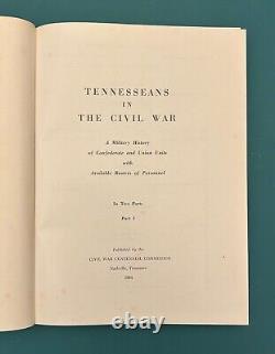 Guerre Civile, Tennessee, Unités et Personnels de l'Union et des Rebelles, 2 tomes, 1964 & 1965