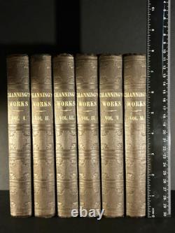 Guerre civile Esclavage Abolition Émancipation Œuvre de Channing Reliure fine 6 vol. 1846