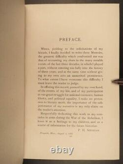 Guerre civile de 1888 1ère édition Mémoires du général Sheridan Armée de l'Union Amérindiens RARE