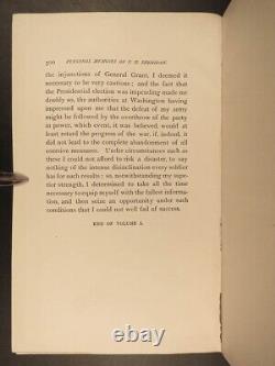 Guerre civile de 1888 1ère édition Mémoires du général Sheridan Armée de l'Union Amérindiens RARE