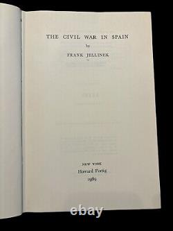 Guerre civile en Espagne par Frank Jellinek 1969 Réimpression Howard Fertig