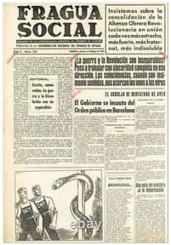 Guerre civile espagnole FRAGUA SOCIAL Collection de 49 numéros 1937 Très bon +