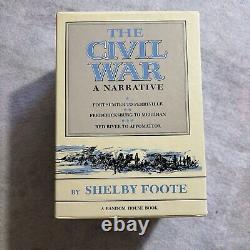 Guerre civile : un récit de Shelby Foote en 3 volumes. Coffret de livres de chef-d'œuvre avec couverture rigide.