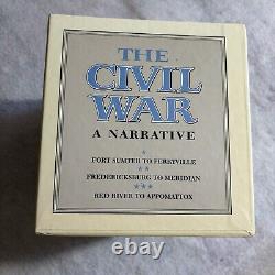 Guerre civile : un récit de Shelby Foote en 3 volumes. Coffret de livres de chef-d'œuvre avec couverture rigide.