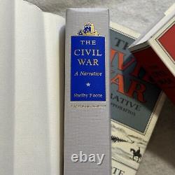 Guerre civile : un récit de Shelby Foote en 3 volumes. Coffret de livres de chef-d'œuvre avec couverture rigide.