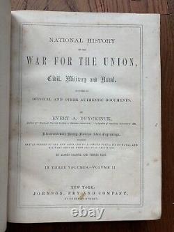 Guerre de l'Union de 1861 par Evert Duyckinck, ensemble de 3 volumes, 1ère édition