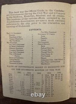 Guide officiel de la guerre civile du gouvernement confédéré de 1861 à 1865 en 1907