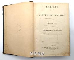 HARPER'S HEBDOMADAIRE 1864 1865 Illustrations Livre Rare GUERRE CIVILE