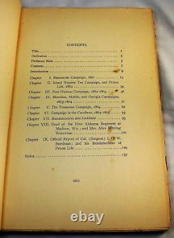 HISTOIRE DU PREMIER RÉGIMENT D'INFANTERIE DE L'ALABAMA 1904 Confédérés de la Guerre Civile CSA