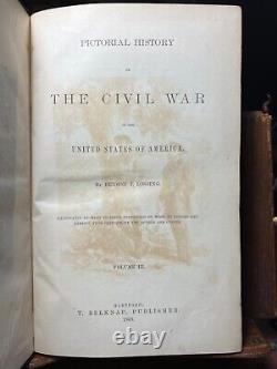 HTF 1868 Benson Lossing Histoire Picturale de la Guerre Civile Américaine Esclavage Batailles