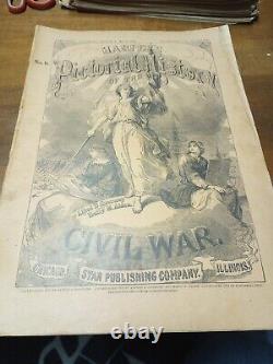 Harpers Pictorial de l'Histoire de la Guerre Civile 1894 Ensemble Complet Original 27