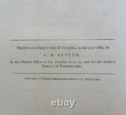 Histoire Du Corps De Réserve De Pennsylvania Par J R Sypher 1865 Elias Barr Cuir