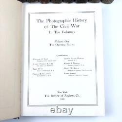 Histoire Photographique de la Guerre Civile en Cuir Deluxe 1912 en Dix Volumes Miller