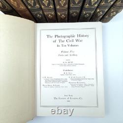 Histoire Photographique de la Guerre Civile en Cuir Deluxe 1912 en Dix Volumes Miller