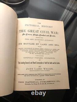 Histoire Picturale de La Grande Guerre Civile Livre par John Laird Wilson 1881 Première Édition
