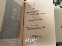 Histoire civile des États confédérés par J.L.M. Curry. 1ère édition, 1901, signée