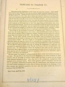 Histoire de la guerre civile 1ère édition 1861 Histoire de la rébellion du Sud 3 volumes