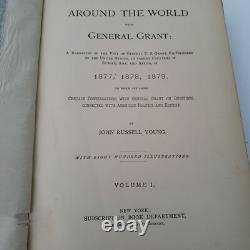 Histoire de la guerre civile à travers le monde avec le général Grant 1ère éd. 1879 Young 2 vol.