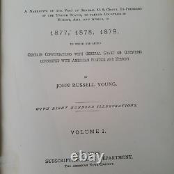 Histoire de la guerre civile à travers le monde avec le général Grant 1ère éd. 1879 Young 2 vol.