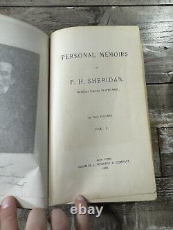 Histoire de la guerre civile antique de 1888 Les mémoires personnels de PH Sheridan 1ère édition