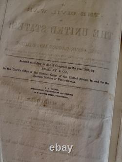 Histoire de la guerre civile aux États-Unis Schmucker Brocket 1865 Rare