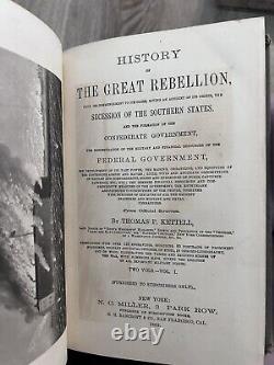 Histoire de la guerre civile de la grande rébellion Vol. 1 & 3 1863 Thomas P. Kettell