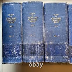 Histoire des Volontaires de Pennsylvanie Bates 1869 5 Vols Complet Guerre Civile ex-libr