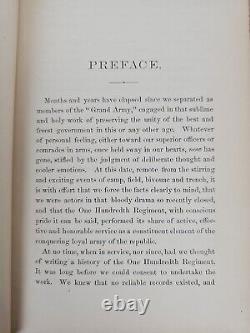 Histoire du 100e Régiment de Volontaires de l'État de New York George H Stowits 1870 Guerre Civile RARE