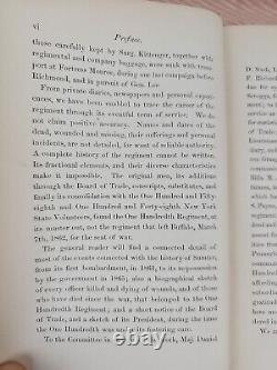 Histoire du 100e Régiment de Volontaires de l'État de New York George H Stowits 1870 Guerre Civile RARE