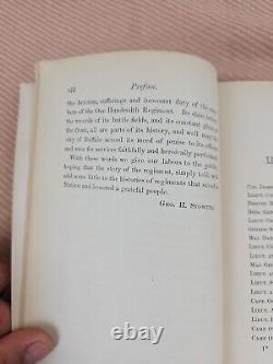 Histoire du 100e Régiment de Volontaires de l'État de New York George H Stowits 1870 Guerre Civile RARE