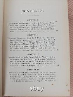 Histoire du 100e Régiment de Volontaires de l'État de New York George H Stowits 1870 Guerre Civile RARE
